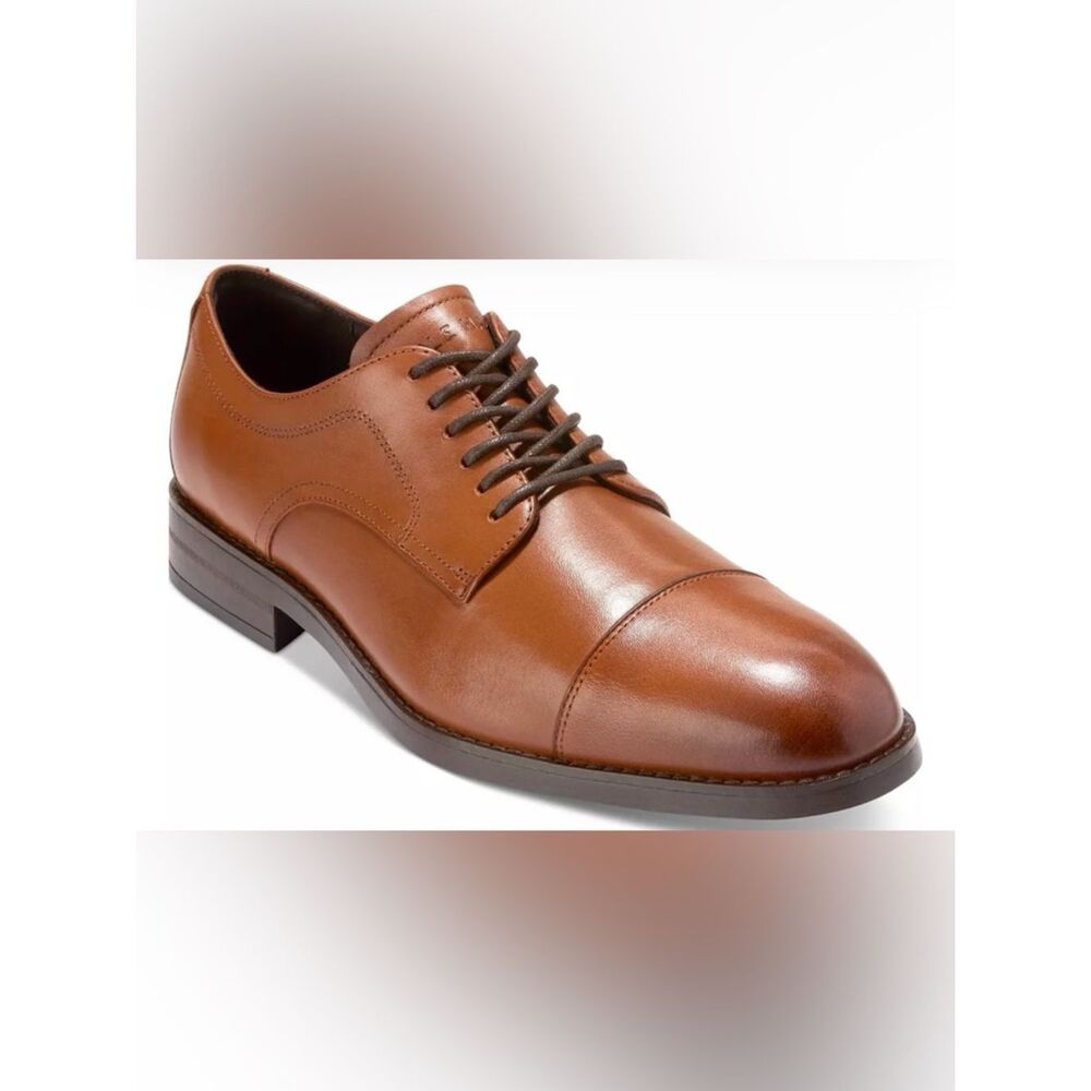Cole haan Mens Harmon grand cap Oxford in British tan • 8.5